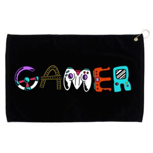 Gamer Element Lettering Grommeted Golf Towel