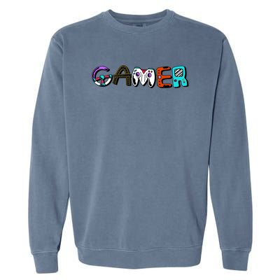 Gamer Element Lettering Garment-Dyed Sweatshirt