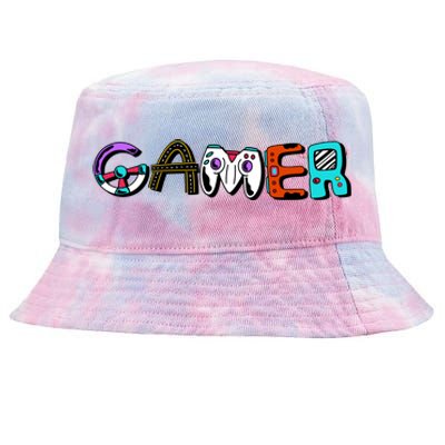 Gamer Element Lettering Tie-Dyed Bucket Hat