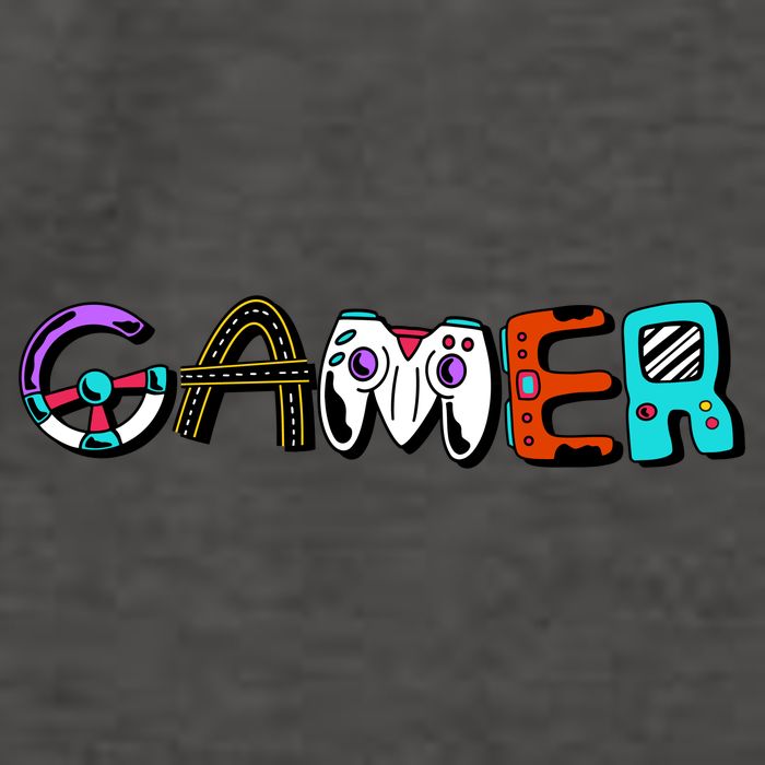 Gamer Element Lettering Vector Backpack