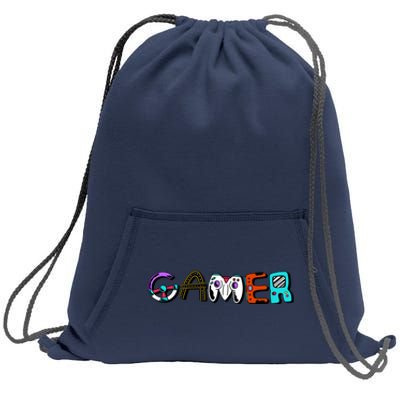 Gamer Element Lettering Sweatshirt Cinch Pack Bag