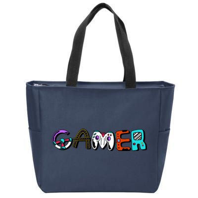 Gamer Element Lettering Zip Tote Bag