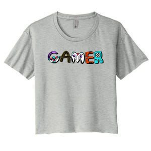 Gamer Element Lettering Women's Crop Top Tee