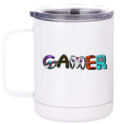 Gamer Element Lettering 12 oz Stainless Steel Tumbler Cup