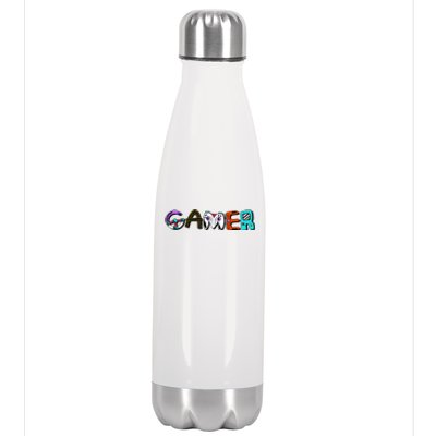 Gamer Element Lettering Stainless Steel Insulated Water Bottle