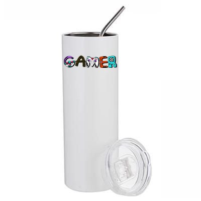 Gamer Element Lettering Stainless Steel Tumbler