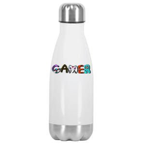 Gamer Element Lettering Stainless Steel Insulated Water Bottle