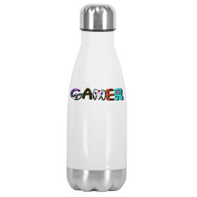 Gamer Element Lettering Stainless Steel Insulated Water Bottle