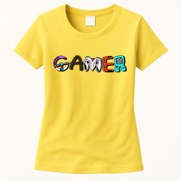 Gamer Element Lettering Womens T-Shirt