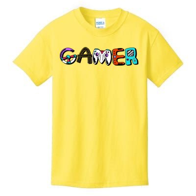 Gamer Element Lettering Kids T-Shirt