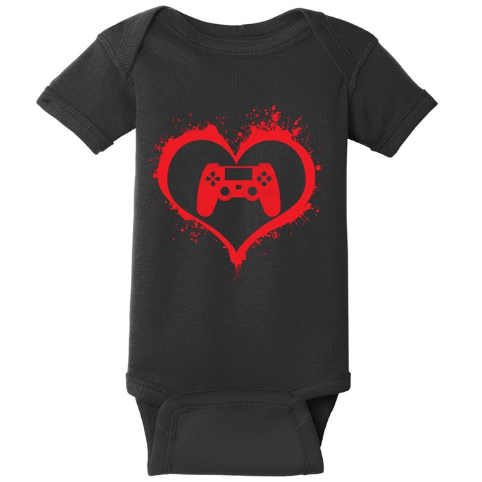 Gamer Heart Baby Bodysuit