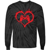 Gamer Heart Tie-Dye Long Sleeve Shirt