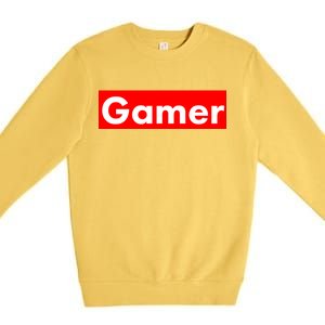 Gamer Logo Premium Crewneck Sweatshirt