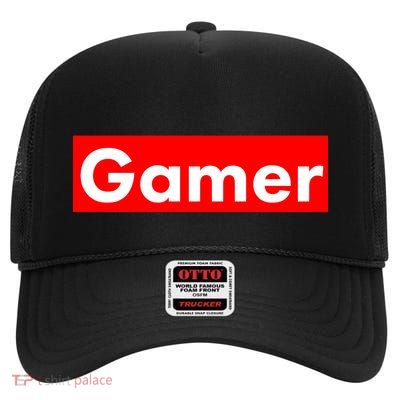 Gamer Logo High Crown Mesh Back Trucker Hat
