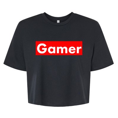 Gamer Logo Bella+Canvas Jersey Crop Tee