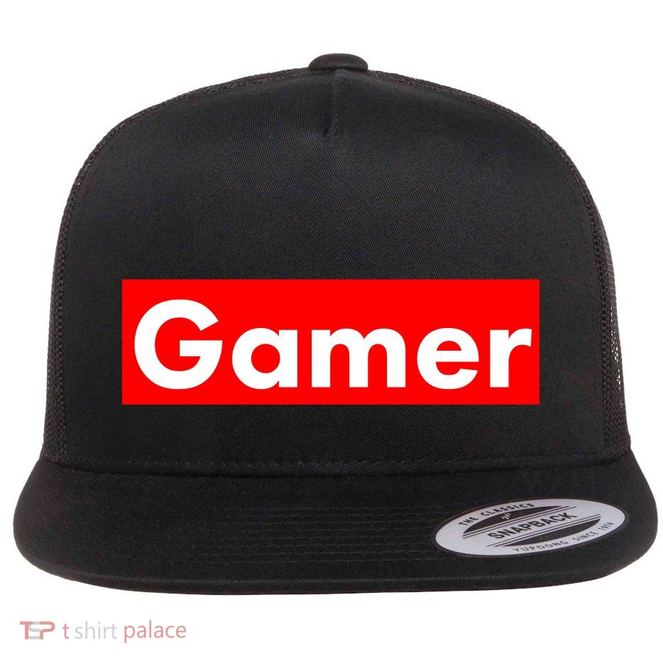 Gamer Logo Flat Bill Trucker Hat