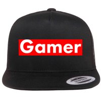 Gamer Logo Flat Bill Trucker Hat