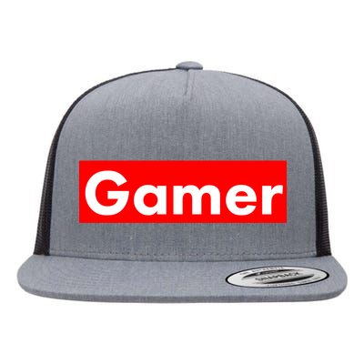 Gamer Logo Flat Bill Trucker Hat