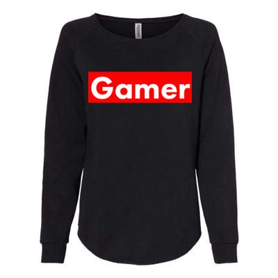 Gamer Logo Womens California Wash Sweatshirt