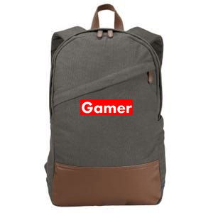 Gamer Logo Cotton Canvas Backpack