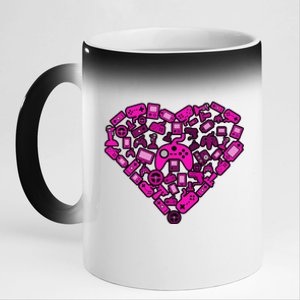 Gamer Love 11oz Black Color Changing Mug