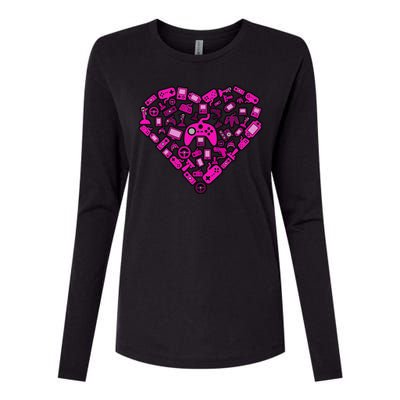 Gamer Love Womens Cotton Relaxed Long Sleeve T-Shirt