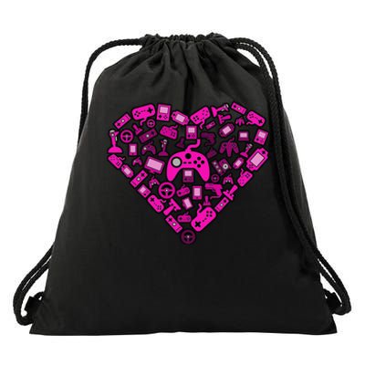 Gamer Love Drawstring Bag