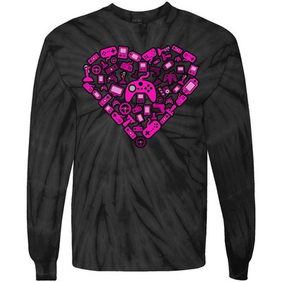 Gamer Love Tie-Dye Long Sleeve Shirt