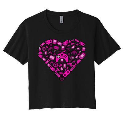 Gamer Love Women's Crop Top Tee