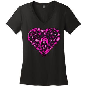 Gamer Love Women's V-Neck T-Shirt