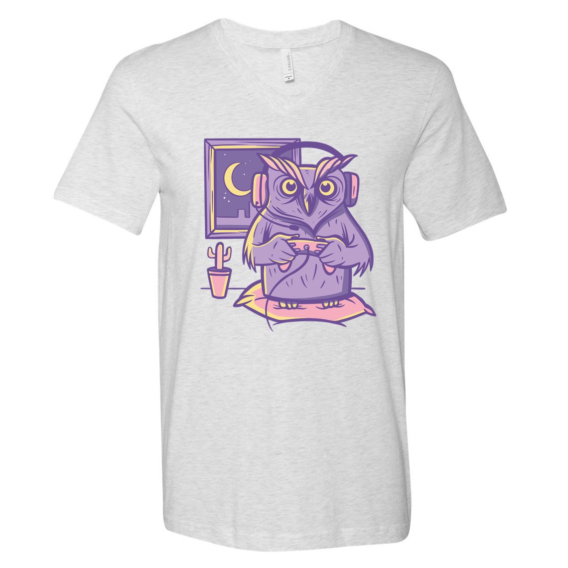 Gamer Owl V-Neck T-Shirt