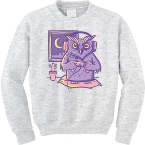 Gamer Owl Kids Sweatshirt