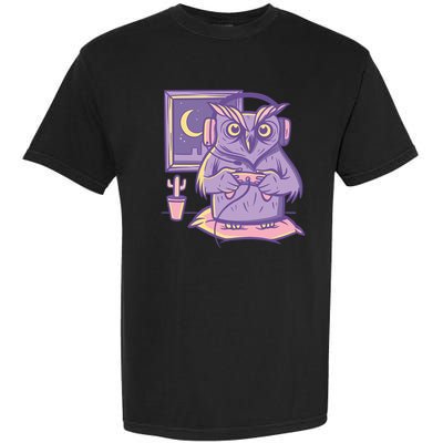 Gamer Owl Garment-Dyed Heavyweight T-Shirt