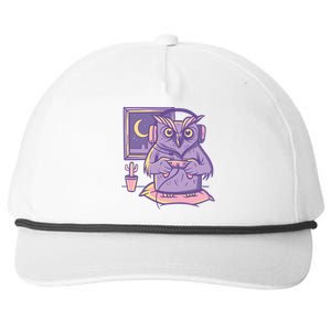 Gamer Owl Snapback Five-Panel Rope Hat