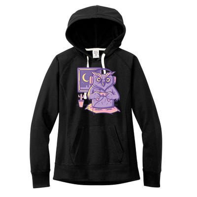 Gamer Owl Women's Fleece Hoodie