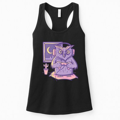 Gamer Owl Womens Tank Top
