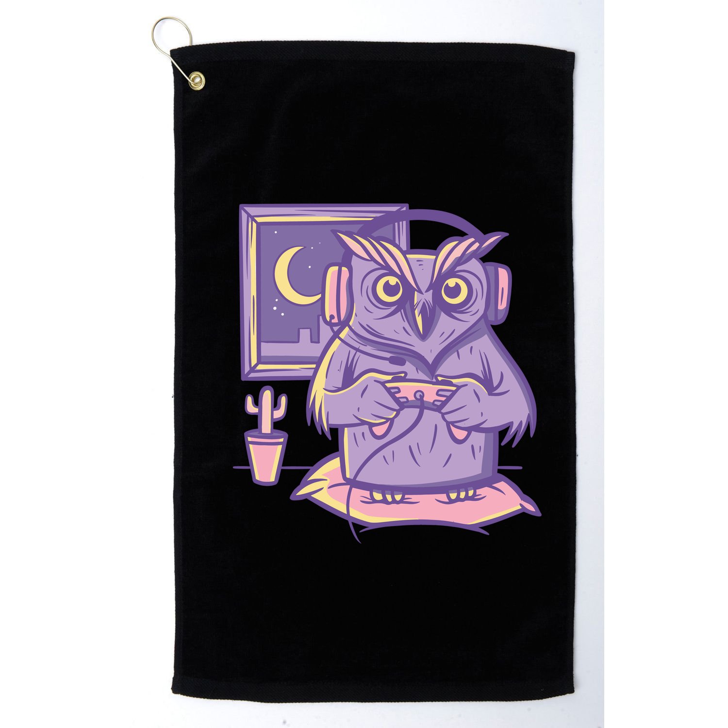 Gamer Owl Golf Towel