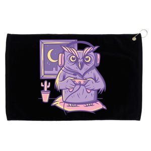 Gamer Owl Grommeted Golf Towel