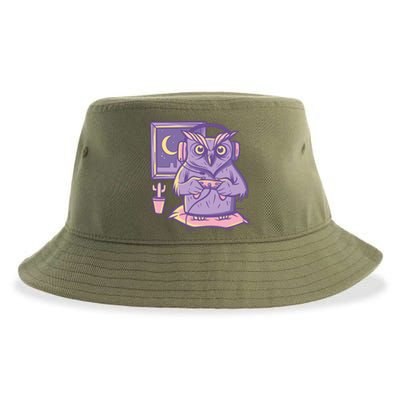 Gamer Owl Sustainable Bucket Hat