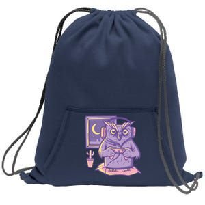 Gamer Owl Sweatshirt Cinch Pack Bag