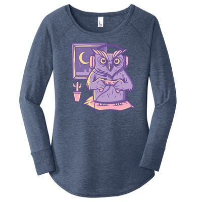 Gamer Owl Women's Perfect Tri Tunic Long Sleeve Shirt