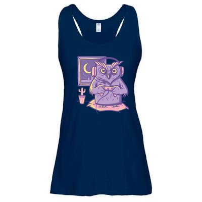 Gamer Owl Ladies Essential Flowy Tank