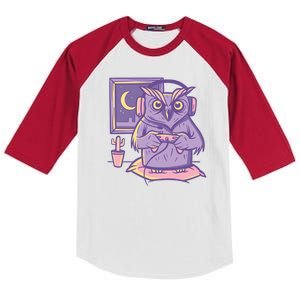 Gamer Owl Kids Colorblock Raglan Jersey