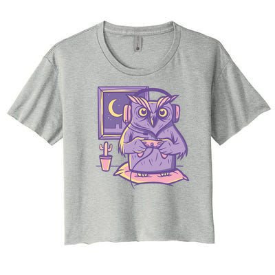 Gamer Owl Women's Crop Top Tee