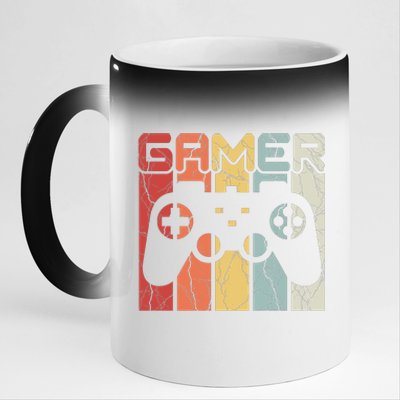 Gamer Retro Controller 11oz Black Color Changing Mug