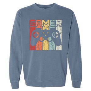 Gamer Retro Controller Garment-Dyed Sweatshirt