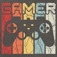 Gamer Retro Controller Cotton Canvas Backpack