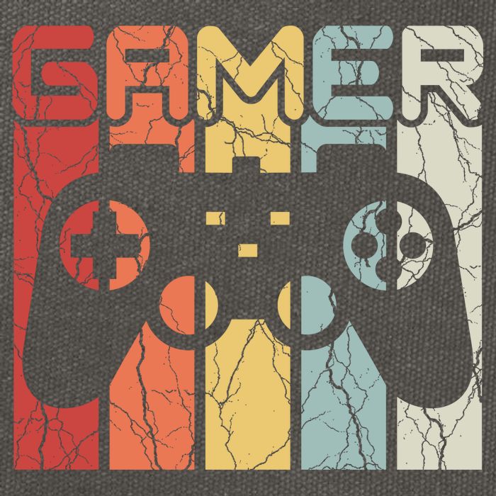 Gamer Retro Controller Cotton Canvas Backpack