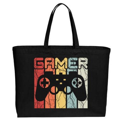 Gamer Retro Controller Cotton Canvas Jumbo Tote