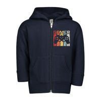 Gamer Retro Controller Toddler Zip Fleece Hoodie